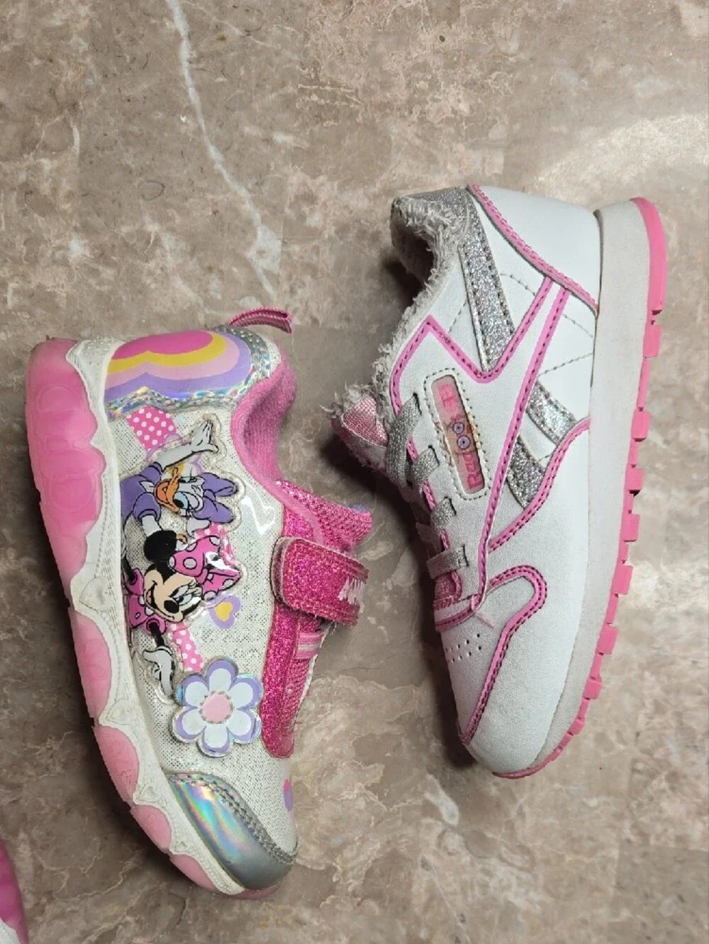 2 Pairs Kids Pink Character Sneakers - Twin Pair